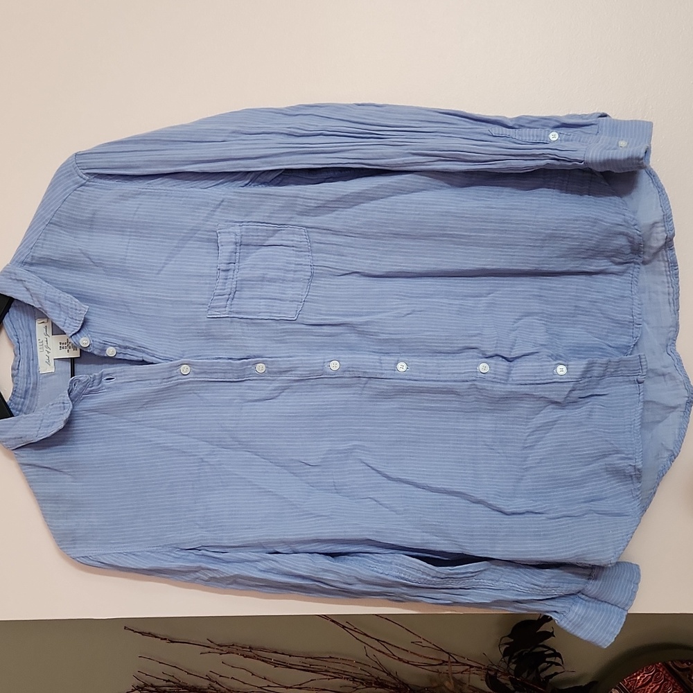Blue plaid shirt